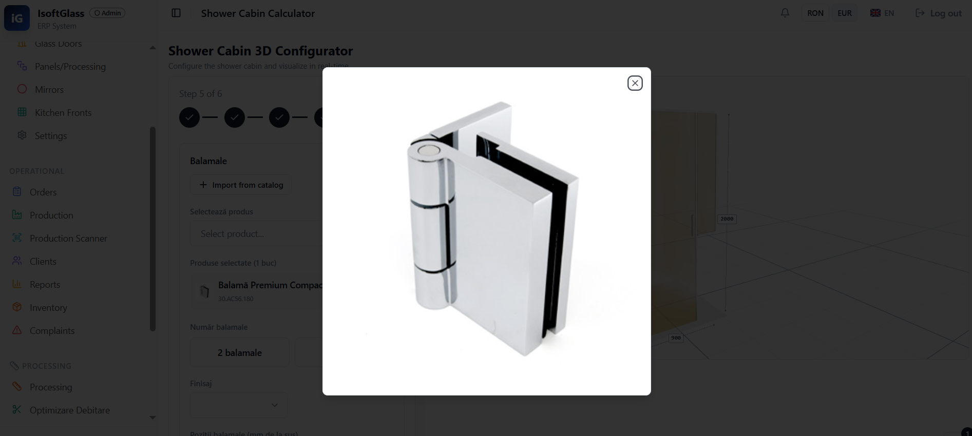 Previzualizare accesorii ofertă iSoftGlass