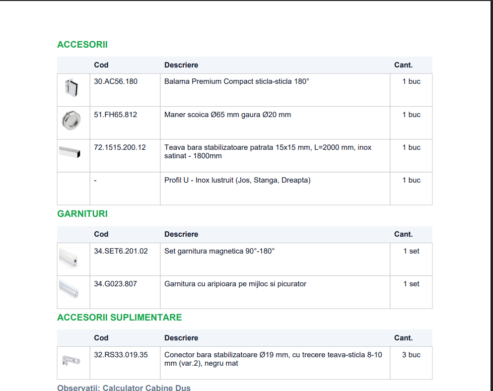 Installation Sheet Details